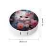 Animals Kitten Cat Flowers Contact Lens Travel Kit Portable Cute Contact Box with Mirror for Daily Outdoor, style view 2