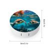 Sea Turtles and Palm Contact Lens Travel Kit Portable Cute Contact Box with Mirror for Daily Outdoor, style view 2