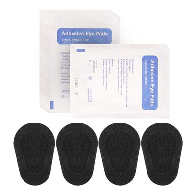 60pcs Sterile Non-Woven Eye Pads Patches, Black Eye Patches for Adults, Latex Free Disposable Eye patch Adhesive Bandages for Amblyopia (3.3 x 2.3 Inch) (60)