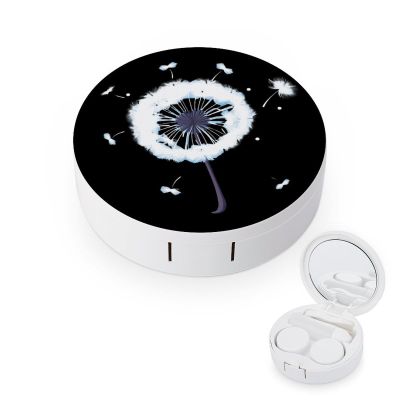 Dandelion Contact Lens Travel Kit Portable Cute Contact Box with Mirror for Daily Outdoor, style