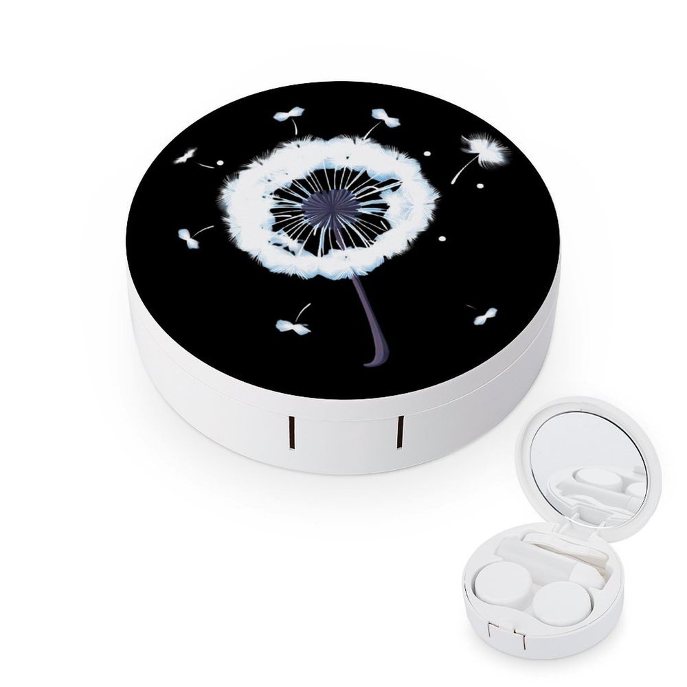 Dandelion Contact Lens Travel Kit Portable Cute Contact Box with Mirror for Daily Outdoor, style