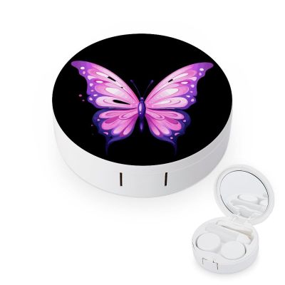 Butterfly Contact Lens Travel Kit Portable Cute Contact Box with Mirror for Daily Outdoor
