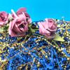 Keoferlo Gift Baskets Filler Gold and Blue Crinkle Paper Filler 1/2 LB Paper Shreds Craft Confetti Grass Raffia for Gift Baskets Wrap Decorations Display Merchandise view 2