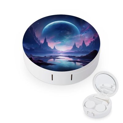 Purple Moon Contact Lens Travel Kit Portable Cute Contact Box with Mirror for Daily Outdoor, style