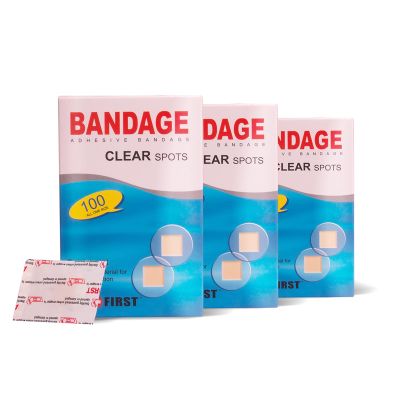 300pcs Adhesive Spot Bandage Flex Fabric Adhesive Bandages 0.87 Inch Diameter Round Bandage for Wound Care and Hides Skin Spots Ideal for Small Incisions