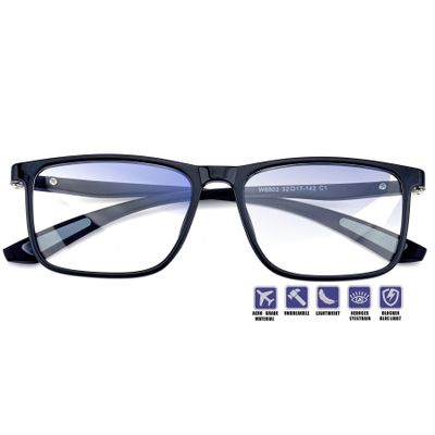 Distance Nearsighted Glasses For Men,Women Near Sighted Vision Driving Farsighted Eyeglasses,Mens Nearsight Myopia See Far Sight Computer Eye Glass,Cheaters Anti Blue Light Blocker TR 90 Frame -1.75
