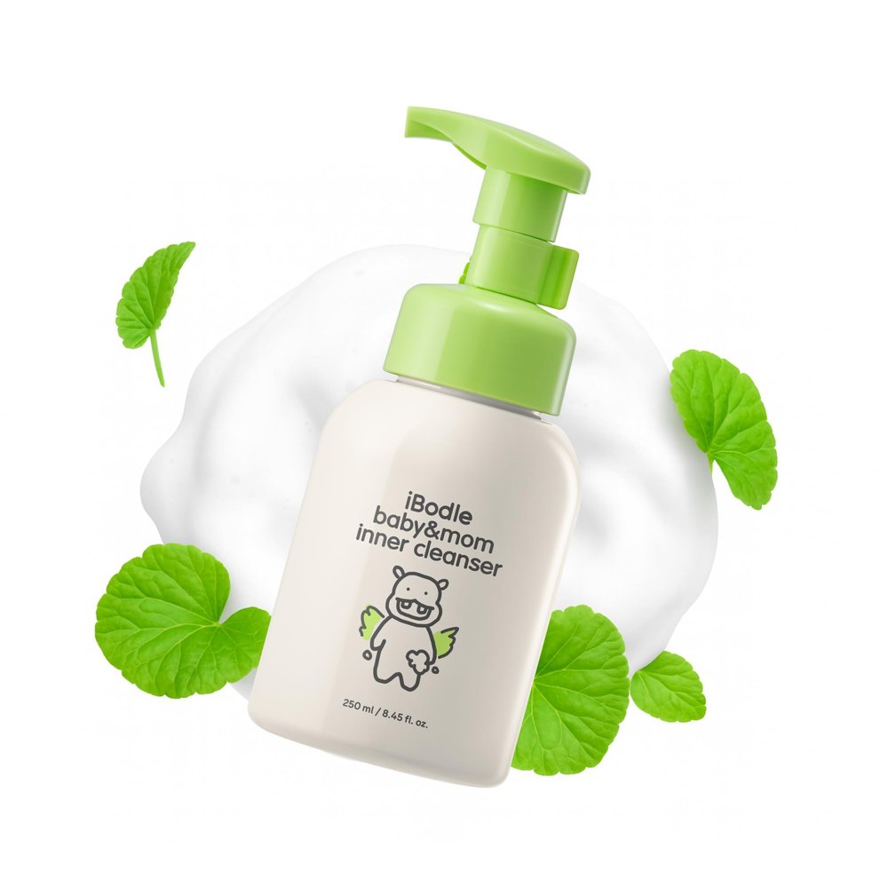 iBodle Baby & Mom Intimate Wash  Gentle Antibacterial Cleanser for Delicate Areas, pH-Balanced, Deodorizing, Soothing Foam Care for Sensitive Skin, 8.45 fl oz