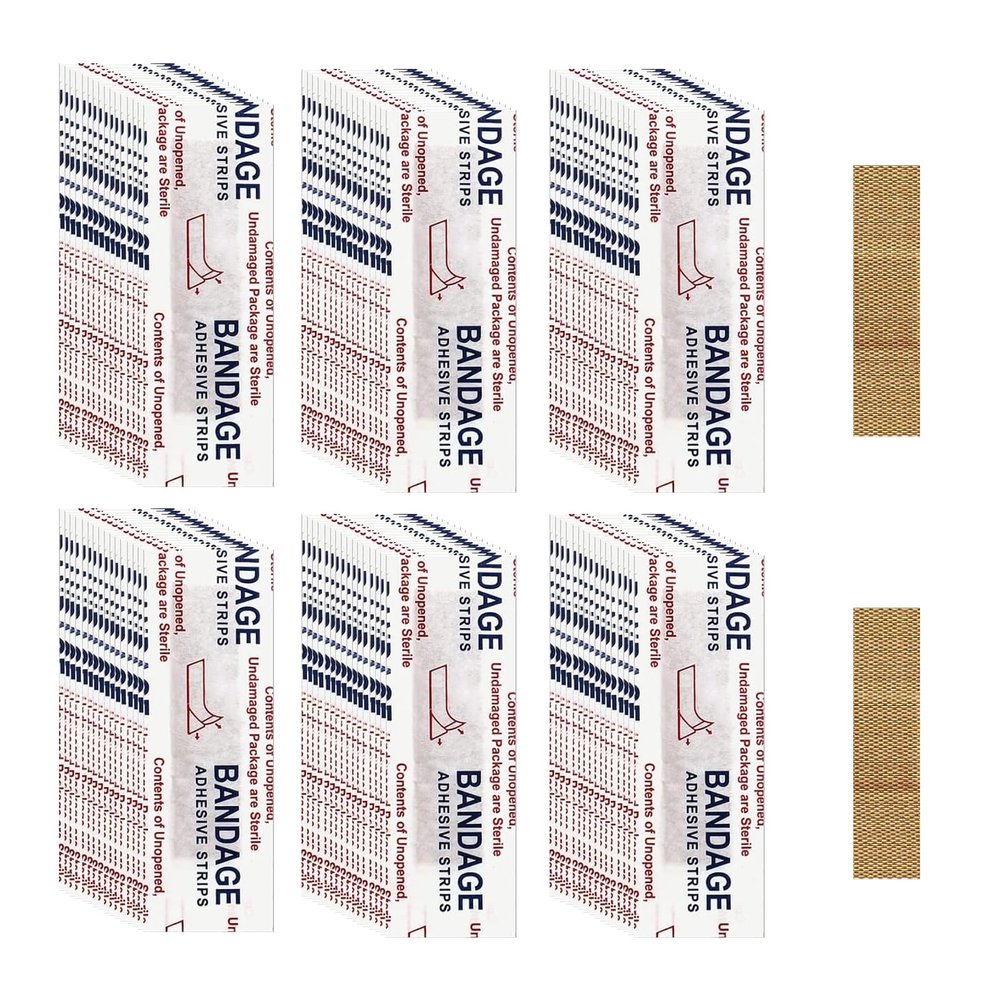 300 Pcs Small Bandages for Face, Mini Bandages Fabric Adhesive Nose Bandages Flexible Breathable Bandages for Small Wound (3/8 x 1.5)