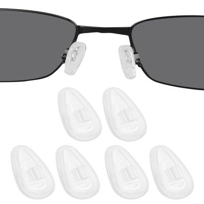 DROGO 3 Pairs Soft Silicone Replacement Nose Pads Nose Piece for Oakley Whisker/WireTap/Crosshair 2.0 OO4044/Half Wire 2.0/Metal Plate/Blender 6B Eyeglasses/Sunglasses, Anti-Slip, Skin-Friendly