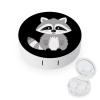 Cute Raccoon Contact Lens Travel Kit Portable Cute Contact Box with Mirror for Daily Outdoor view 1