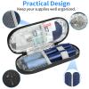 BLK8IGHT Insulin Pen Cooler Travel Case with 2 Reusable TSA Approved Ice Packs, Diabetic Medication Insulated Cooler Bag for Insulin Pens and Other Diabetic Supplies Storage Black view 2