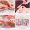 Bokhot Baby Healthcare and Grooming Kit 15 in 1, Safe Baby Grooming Kit Newborn Girl Boy Essentials, Portable Baby Care Set Nursery Shower Gift for Infant Baby Registry Search, Pink view 3