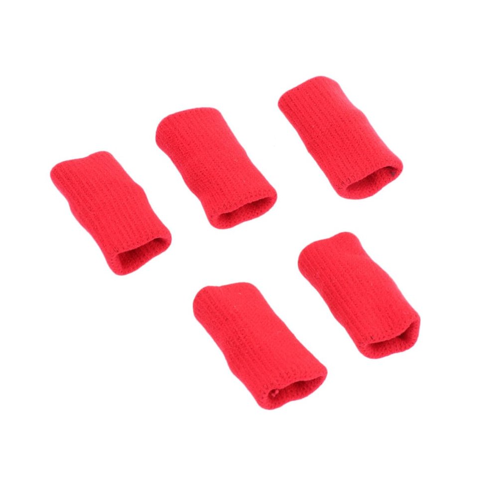FOMIYES 5pcs Sports Finger Cots Grip Strength Elastic Finger Protectors for Basketball Volleyball Sleeve