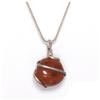Blessfull Healing Reiki Spiritual Gemstone Red Jasper Stone Wire Wrap Tamble Necklace Pendant view 1