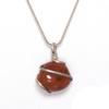 Blessfull Healing Reiki Spiritual Gemstone Red Jasper Stone Wire Wrap Tamble Necklace Pendant view 4