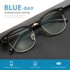 AOMASTE Blue Light Blocking Glasses Vintage Half Frame UV Clear Lens Anti Eyestrain Computer Gaming Glasses for Women Men(P51) view 4