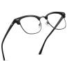 AOMASTE Blue Light Blocking Glasses Vintage Half Frame UV Clear Lens Anti Eyestrain Computer Gaming Glasses for Women Men(P47) view 1