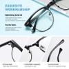 AOMASTE Blue Light Blocking Glasses Vintage Half Frame UV Clear Lens Anti Eyestrain Computer Gaming Glasses for Women Men(P47) view 2
