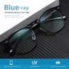 AOMASTE Blue Light Blocking Glasses Vintage Half Frame UV Clear Lens Anti Eyestrain Computer Gaming Glasses for Women Men(P47) view 3