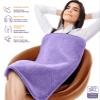 Heating Pad for Back Pain Relief, 33"x17" Electric Heating Pad for Shoulder, Neck, Cramp, Menstrual Pain, Christmas Gifts for Women Men Mom Dad-6 Heat Settings and Auto-Off, Moist/Dry Heat pad, Purple view 4