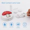 Red Mushroom Contact Lens Travel Kit Portable Cute Contact Box with Mirror for Daily Outdoor view 3