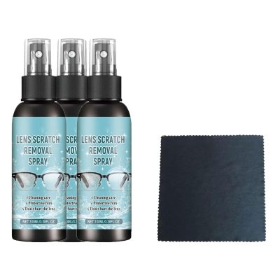 Eyeglass Lens Scratch Remover Spray, Glasses Lens Scratch Remover Spray, Scratch Remover For Sunglasses, Scratch Remover For Eyeglasses, Eyeglass Cleaning Tools For Lenses Screens ( Color : 3 set , Si