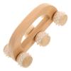 Beaupretty 1pc Wooden Wheel Hand Massager Tool for Relaxation and Health Portable Roller Massager for Travel Light Design for Stress Relief and Muscle Relaxation view 1