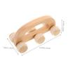 Beaupretty 1pc Wooden Wheel Hand Massager Tool for Relaxation and Health Portable Roller Massager for Travel Light Design for Stress Relief and Muscle Relaxation view 2