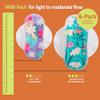 Non-Slip, (Premium) Reusable Menstrual Pads for Light Flow (6 Pack S+M) - Leak Proof & Odor Free Viscose Cloth Pads for Women & Teens - High-Temp Washable, Soft & Skin-Safe for All-Day Period Comfort view 2