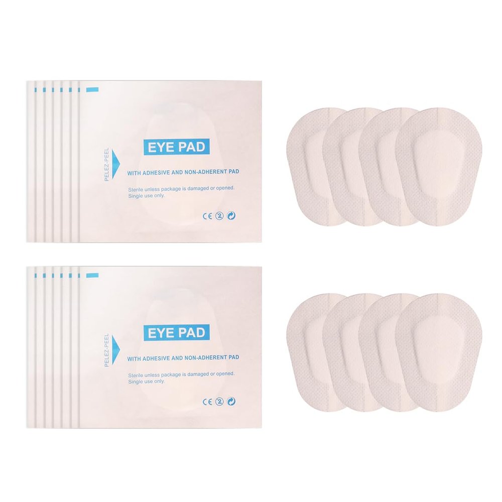 60pcs Adhesive Eye Patches for Adults/Kids,White Color Non-Woven Breathable Adhesive Bandages Wound Dressings for Adults/Kids