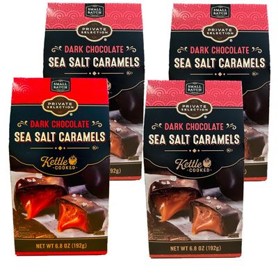 NineLife Basics Dark chocolate Sea Salt Caramel Private Selection Kettle Cooked 6.8 oz pack of 4, Big