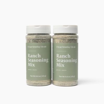 Clean Monday Meals Ranch Seasoning Mix | Gluten Free, Dairy Free, No Artificial Additives | All-Purpose Ranch Powder for Dips, Dressings, Veggies & Meal Prep | 2-Pack, 11 oz