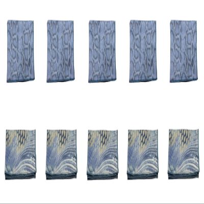 Calabria 10 Pack Microfiber Cleaning Cloth Blue Yellow/Blue Snakeskin Print Cleans Eyeglasses Lenses TV Phone Camera Glasses