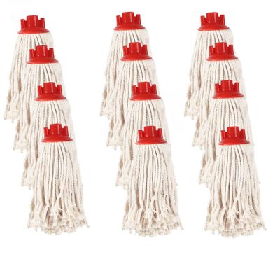 12 Pcs of Mop Head Replacement Cotton Mop Heads Refill (Screw On) Absorbent Microfiber, String Mop, Mop Refill, Floor Mop