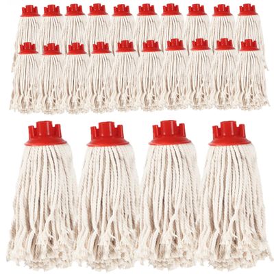 24 Pcs of Mop Head Replacement Cotton Mop Heads Refill (Screw On) Absorbent Microfiber, String Mop, Mop Refill, Floor Mop