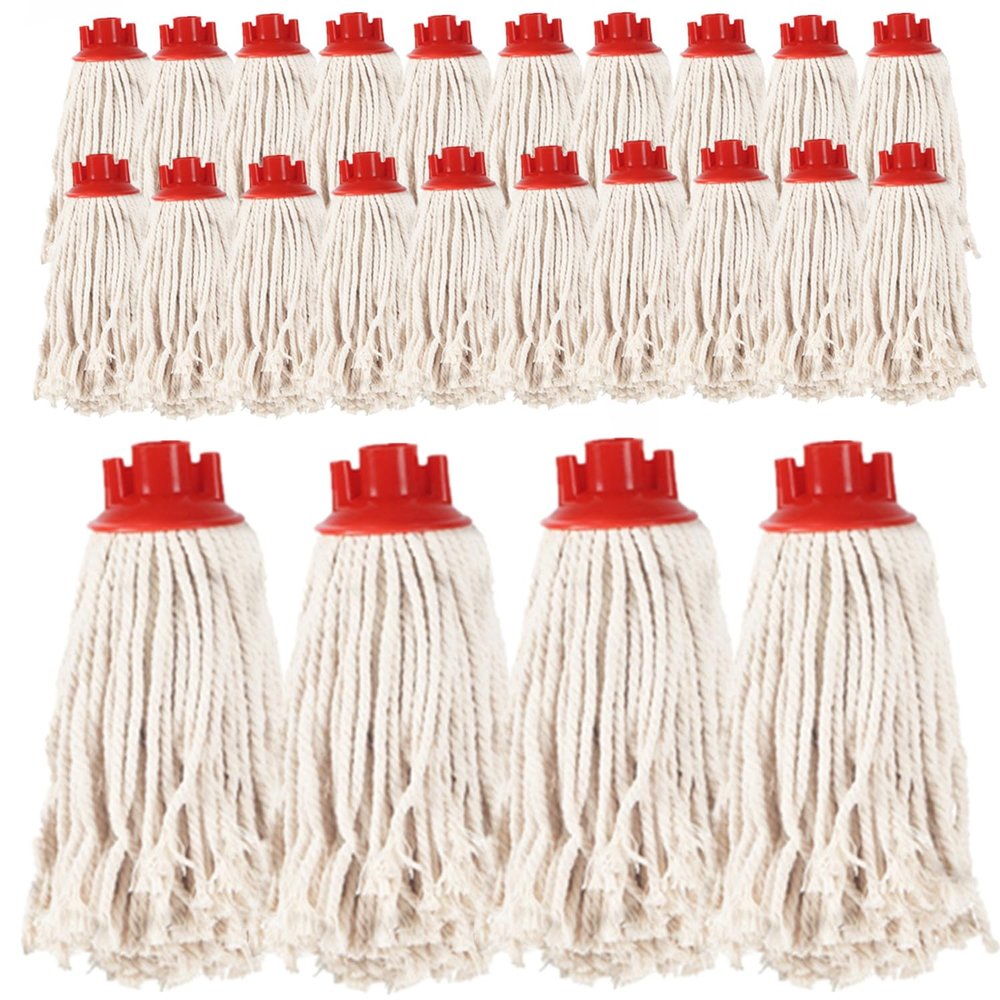24 Pcs of Mop Head Replacement Cotton Mop Heads Refill (Screw On) Absorbent Microfiber, String Mop, Mop Refill, Floor Mop