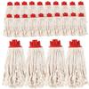 24 Pcs of Mop Head Replacement Cotton Mop Heads Refill (Screw On) Absorbent Microfiber, String Mop, Mop Refill, Floor Mop view 1