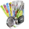 Beautiful Burns Marbled Madness Cones Rolling Paper - 32 Count Jar of 98mm Rolling Papers With Foil Tips - Fun and Easy Rolling - Pre-Rolled Cones view 1