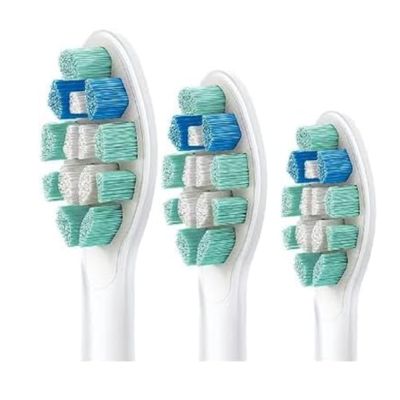 NineLife Basics 3 Genuine C2 Optimal Plaque Control Toothbrush Heads, 3 Brush Heads, White, Fits HX9023/65