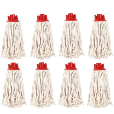 8 Pcs of Mop Head Replacement Cotton Mop Heads Refill (Screw On) Absorbent Microfiber, String Mop, Mop Refill, Floor Mop