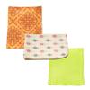 Calabria 3 Pack Microfiber Cleaning Cloth Green/Orange Motif/Butterscotch Stars Cleans Eyeglass Lens TV Phone Screens Camera view 1