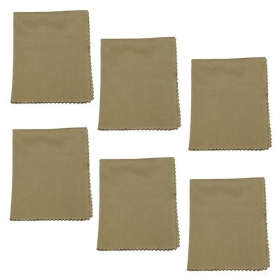Calabria 6 Pack Microfiber Cleaning Cloth Olive Green Cleans Eyeglass Lens TV Phone Screen Camera Sunglasses Glasses Cleaner
