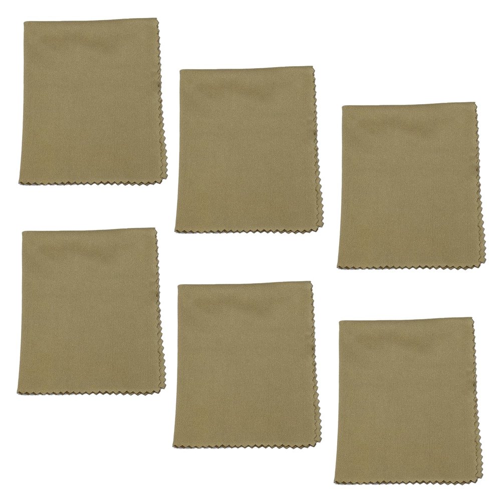 Calabria 6 Pack Microfiber Cleaning Cloth Olive Green Cleans Eyeglass Lens TV Phone Screen Camera Sunglasses Glasses Cleaner