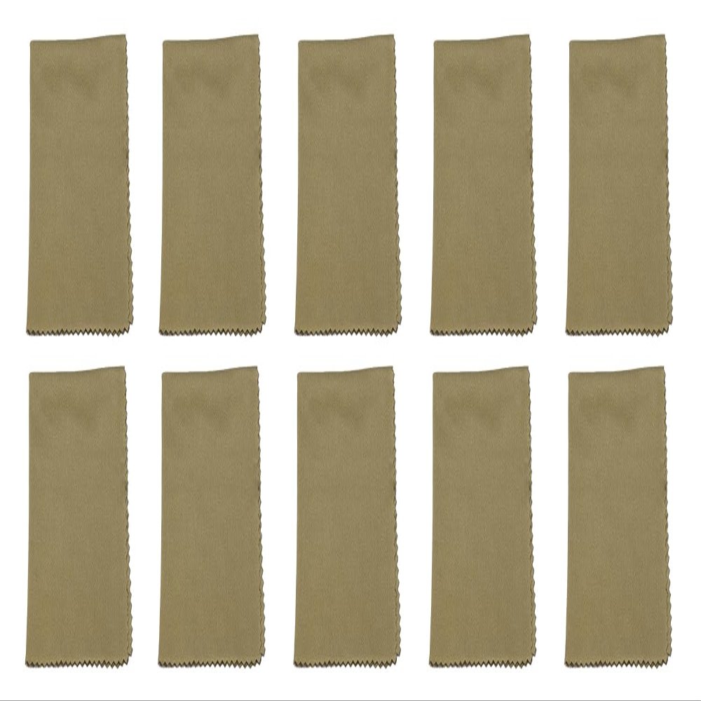Calabria 10 Pack Microfiber Cleaning Cloth Olive Green Clean Eyeglass Lens TV Phone Screen Camera Sunglasses Glasses Cleaner