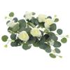 Alipis Artificial Flower Candle Ring Wreath with Realistic Silk Roses Wedding and Party Candle Garland Floral Pillar Candle Decor for Home Table Centerpiece view 1