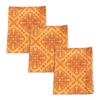 Calabria 3 Pack Microfiber Cleaning Cloth Orange Geometric Floral Motif Cleans Eyeglass Lens TV Phone Screen Camera Sunglass view 1