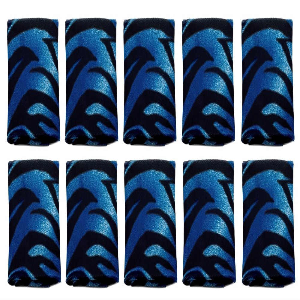 Calabria 10 Pack Microfiber Cleaning Cloth Blue Zebra Animal Print Cleans Eyeglasses Lens TV Phone Camera Sunglasses Glasses