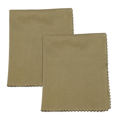 Calabria 2 Pack Microfiber Cleaning Cloth Olive Green Cleans Eyeglass Lens TV Phone Screen Camera Sunglasses Glasses Cleaner