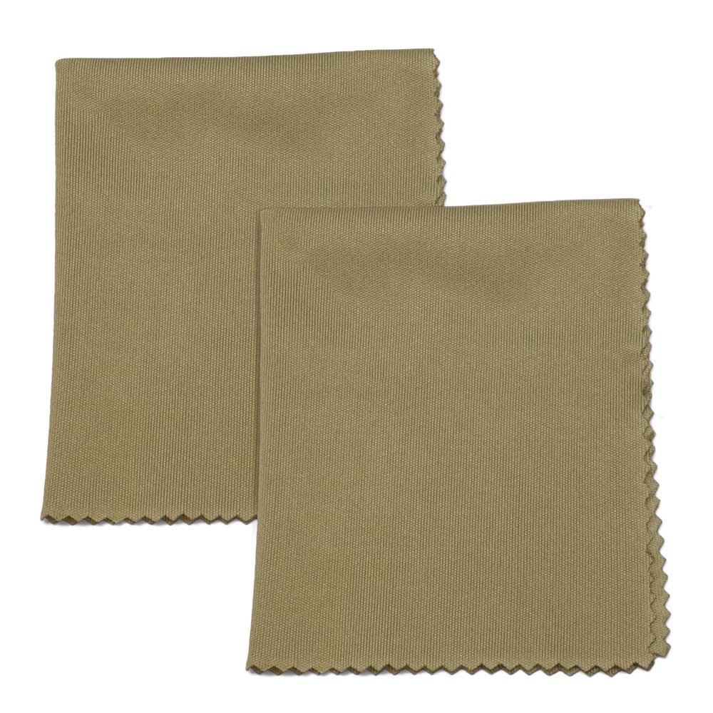 Calabria 2 Pack Microfiber Cleaning Cloth Olive Green Cleans Eyeglass Lens TV Phone Screen Camera Sunglasses Glasses Cleaner