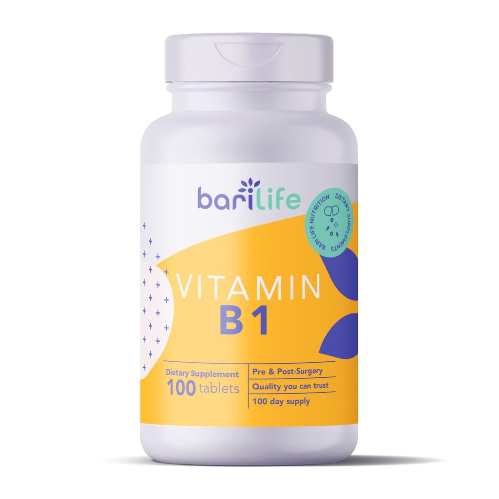 Bari Life Vitamin B1 100mg Tablets, Thiamin, Thiamin, Dietary Supplement (100 Tablets)